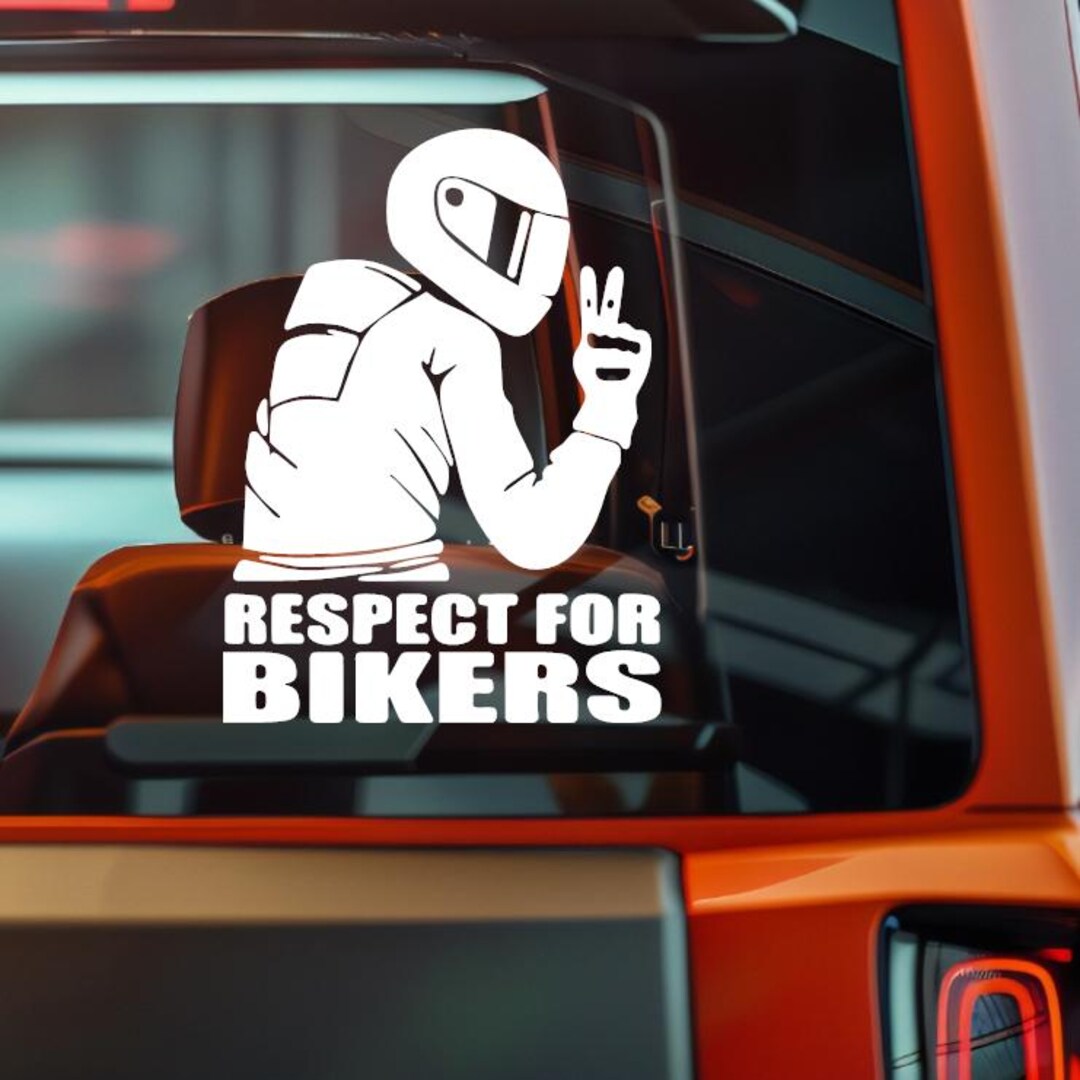 Respect Rider Sticker Respect for Bikers Decal | 20+ Colors | Waterproof Vinyl Sticker for ...