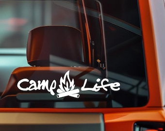Camp Life Vinyl Decal | 20+ Colors | Waterproof Indoor/Outdoor Sticker for Car, Laptop & Windows