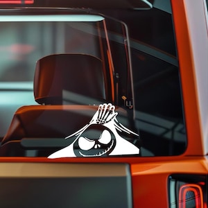 Grim Reaper skelet hand vinyl sticker | Spookachtige Halloween-sticker voor auto, laptop of raam | 20+ kleuren | Mexicaanse cadeaus