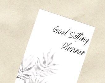 Goal Setting Planner Printable | Life Goals, Habit Tracker & Daily Planner | Personal Growth Workbook | Digital PDF