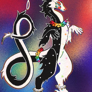 referência a fursona com sabor de palhaço e minhoca presa a um fio