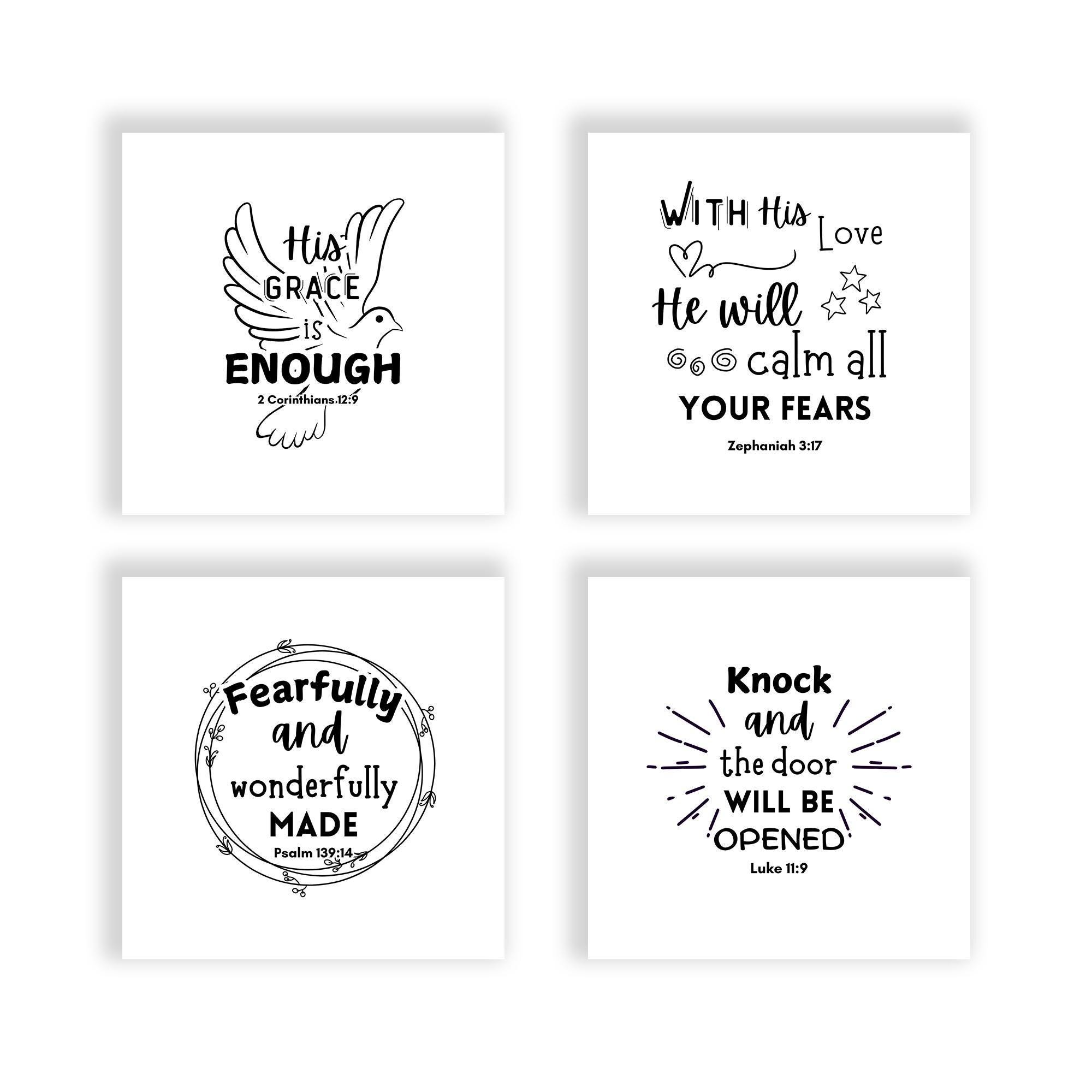 3dose Qs_329196_2 6 X 6 Inch Squae Quilt, Polyeste, Bible