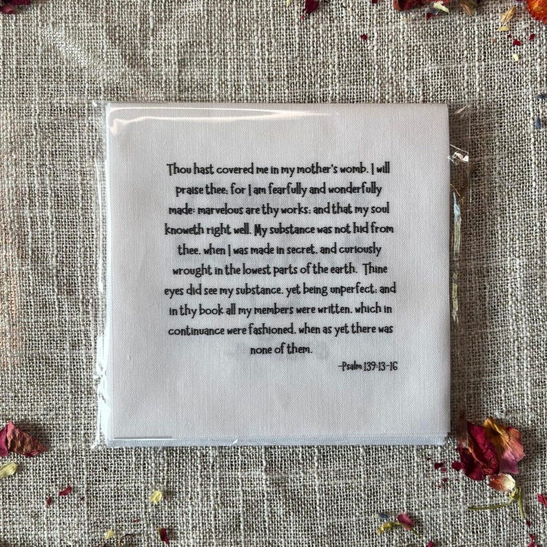 Set of 16 Baby Bible Verse Quilt Squares - Fabric Charm Pack - 3.5", 4.5", or 5" Precut Scripture Fabric Bild 2