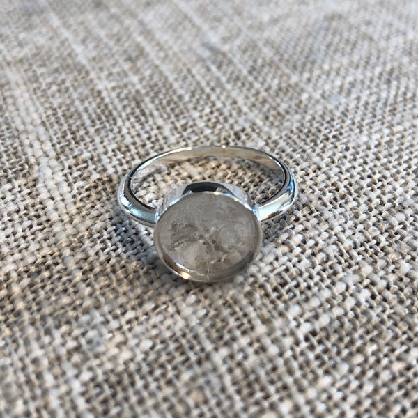 Sterling Silver 10mm Round Cabochon Ring Mounting