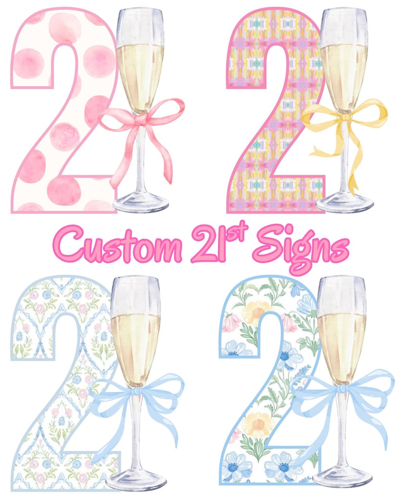 Custom 21st Signs! Digital File!! - Etsy