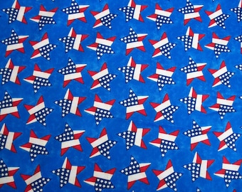 Cute Patriotic Tiny Stars /& Stripes Cotton Fabric Sold by the Half Yard BTHY