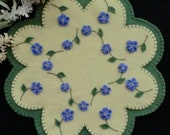 Wool Applique Pattern, Flower Pattern, Spring Wool Applique, Wool Candle Mat, Penny Rug Pattern, Garden Applique Pattern, PATTERN ONLY