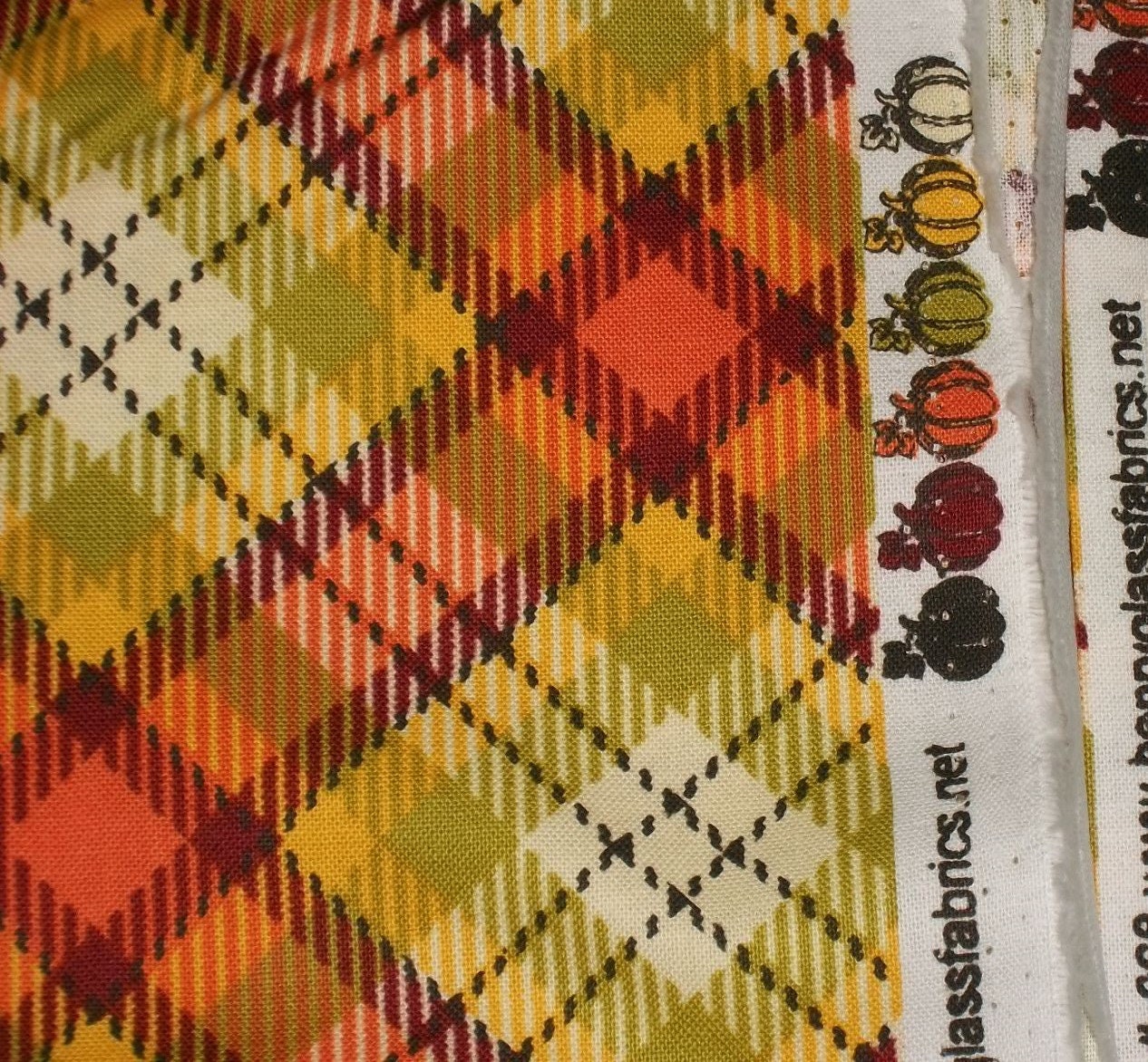 Fall Fabric Plaid Fabric by the Yard Henry Glass Fabric Etsy Canada
