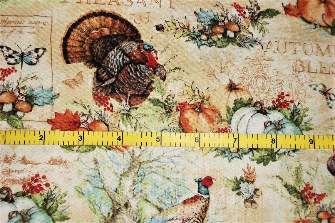 Susan Winget Fabric Turkey Fabric By The Yard Fall Fabric Etsy
