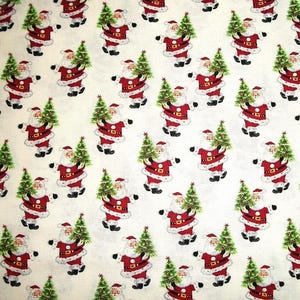 Santa Fabric, Christmas Fabric, By The Yard, Holiday, Henry Glass, Quilting Sewing Crafting Fabric, Stacy West, Winter, Novelty, #1972-86