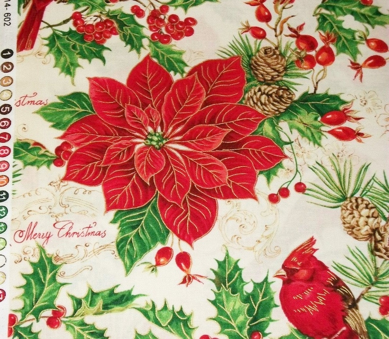 Christmas Fabric By The Yard FabriQuilt Fabric A Happy Etsy