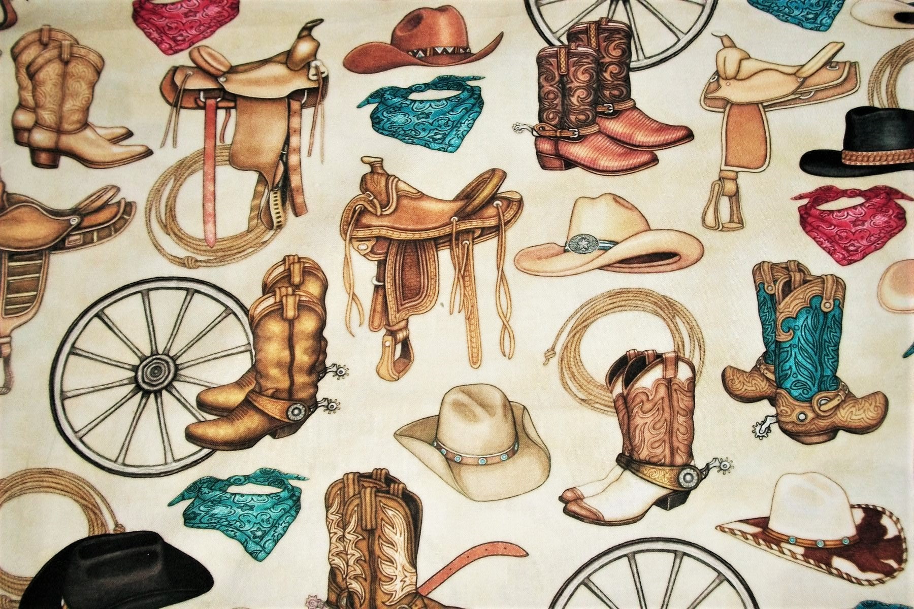 Western Fabric Cowboy Fabric By The Yard QT Fabrics Etsy