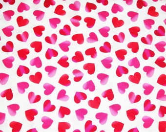 Valentine's Fabric, Heart Fabric, By The Yard, Timeless Treasures, Sewing Quilting Crafting Fabric, Valentine's Day, Novelty Fabric, Pink