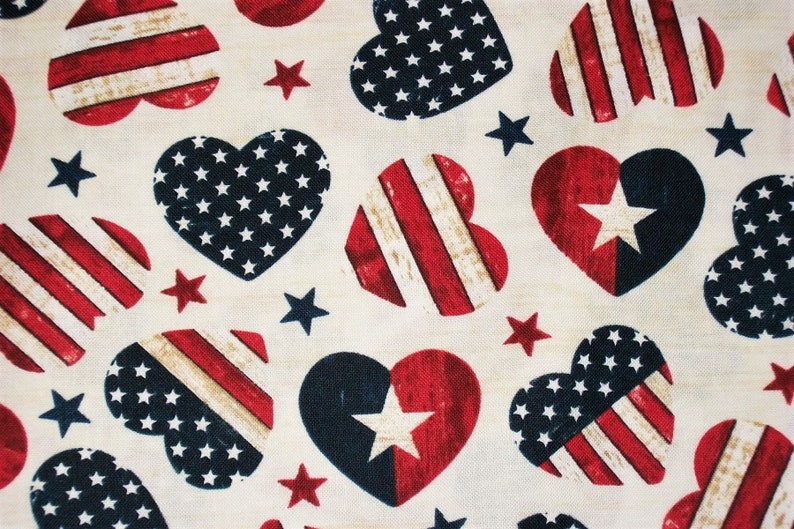 Patriotic Fabric Americana Fabric Flag Fabric by the Yard Etsy