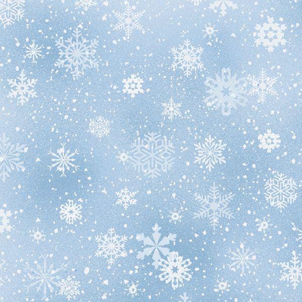 Snowflake Fabric, Christmas Fabric, Holiday Fabric, By The Yard, Elizabeth Studios, Winter Fabric, Sewing Quilting Crafting Fabric, Novelty