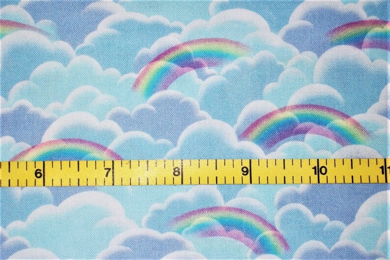 Cloud Fabric Sky Fabric Rainbow Fabric by the Yard QT Etsy