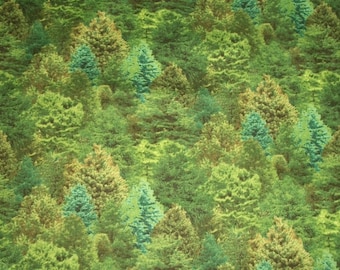 Tree Fabric, By The Yard, Elizabeth Studios, Quilting Fabric, Crafting Sewing Fabric, Novelty Fabric, Accent Fabric, Forest Fabric, Trees