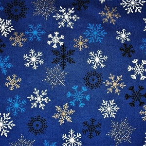 Snowflake Fabric, Christmas Fabric, Holiday Fabric, By The Yard, Kanvas Studios, Winter Fabric, Sewing Quilting Crafting Fabric, Novelty