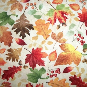 Fall Fabric, Fall Leaves, By The Yard, Timeless Treasurers, Autumn Leaves, Quilting Crafting Sewing Fabric, Novelty Fabric, Autumn, #CD3515