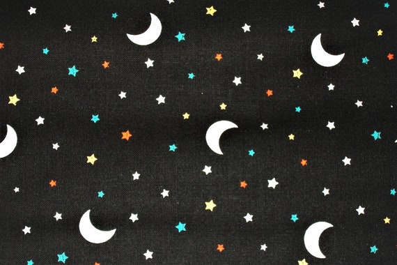 Halloween Fabric Moon Fabric by the Yard Michael Miller | Etsy