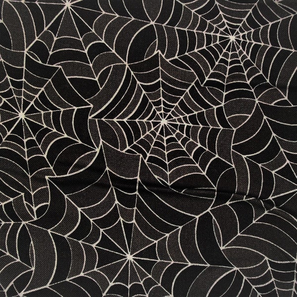 Halloween Fabric, Spider Web Fabric, By The Yard, Maywood Studio, Spooky Fabric, Quilting Crafting Sewing Fabric, Novelty Fabric, Accent