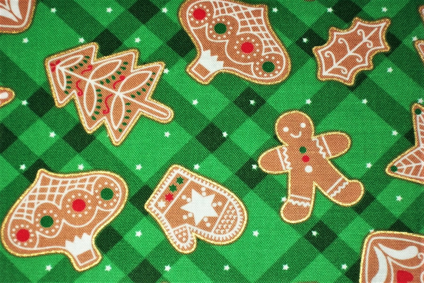 Christmas Fabric Gingerbread Man Fabric Gingerbread Cookie Etsy