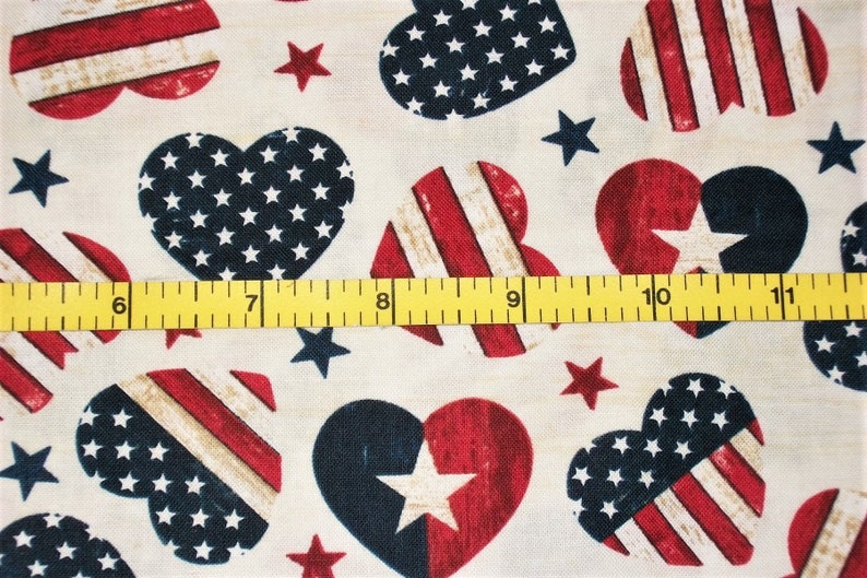 Patriotic Fabric Americana Fabric Flag Fabric by the Yard Etsy