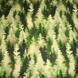 Tree Fabric, Christmas Tree Fabric, Forest Fabric, By The Yard,  Clothworks, Sewing Quilting Fabric, Novelty Fabric, Nature Fabric