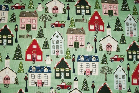 Snow Village Fabric, Christmas Fabric, Winter Fabric, By The Yard, Country Fabric, Quilting Sewing Fabric, Riley Blake Fabric, Novelty