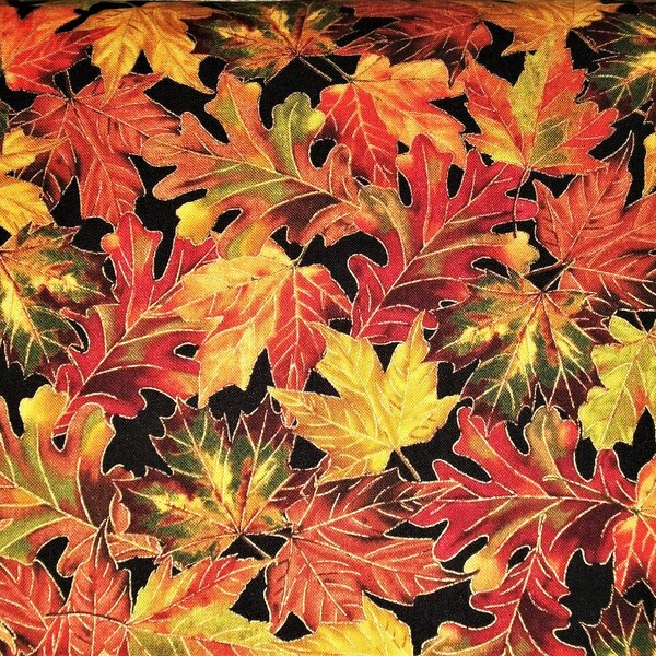 Fall Fabric, Fall Leaf Fabric, By The Yard, Timeless Treasure, Autumn Leaves, Quilting Crafting Sewing Fabric, Novelty Fabric, Autumn Fabric