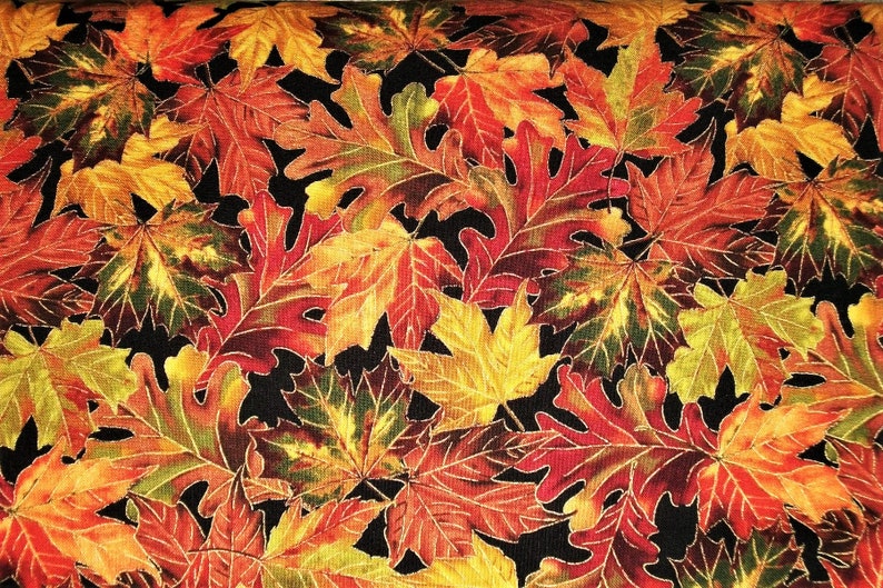 Fall Fabric, Fall Leaf Fabric, By The Yard, Timeless Treasure, Autumn Leaves, Quilting Crafting Sewing Fabric, Novelty Fabric, Autumn Fabric image 1