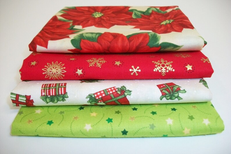 Fat Quarter Bundle Christmas Fabric Holiday Fabric Sewing Etsy