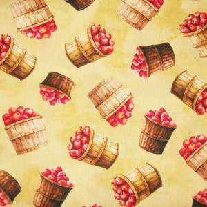 Fruit Fabric, Apple Fabric, Country Fabric, By The Yard, Michael Miller, Quilting Sewing Fabric, Novelty Fabric, Summer Garden Fabric