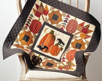 Quilt Pattern, Fall Wall Hanging, Pumpkin Quilt, Wool Fall Quilt Pattern, Applique Wall Hanging Pattern, Autumn Quilt Pattern, PATTERN ONLY