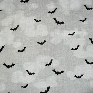Halloween Fabric, Bat Fabric, Flying Bat Fabric, By The Yard, Michael Miller, Quilting Crafting Sewing Fabric, Novelty Spooky Fabric