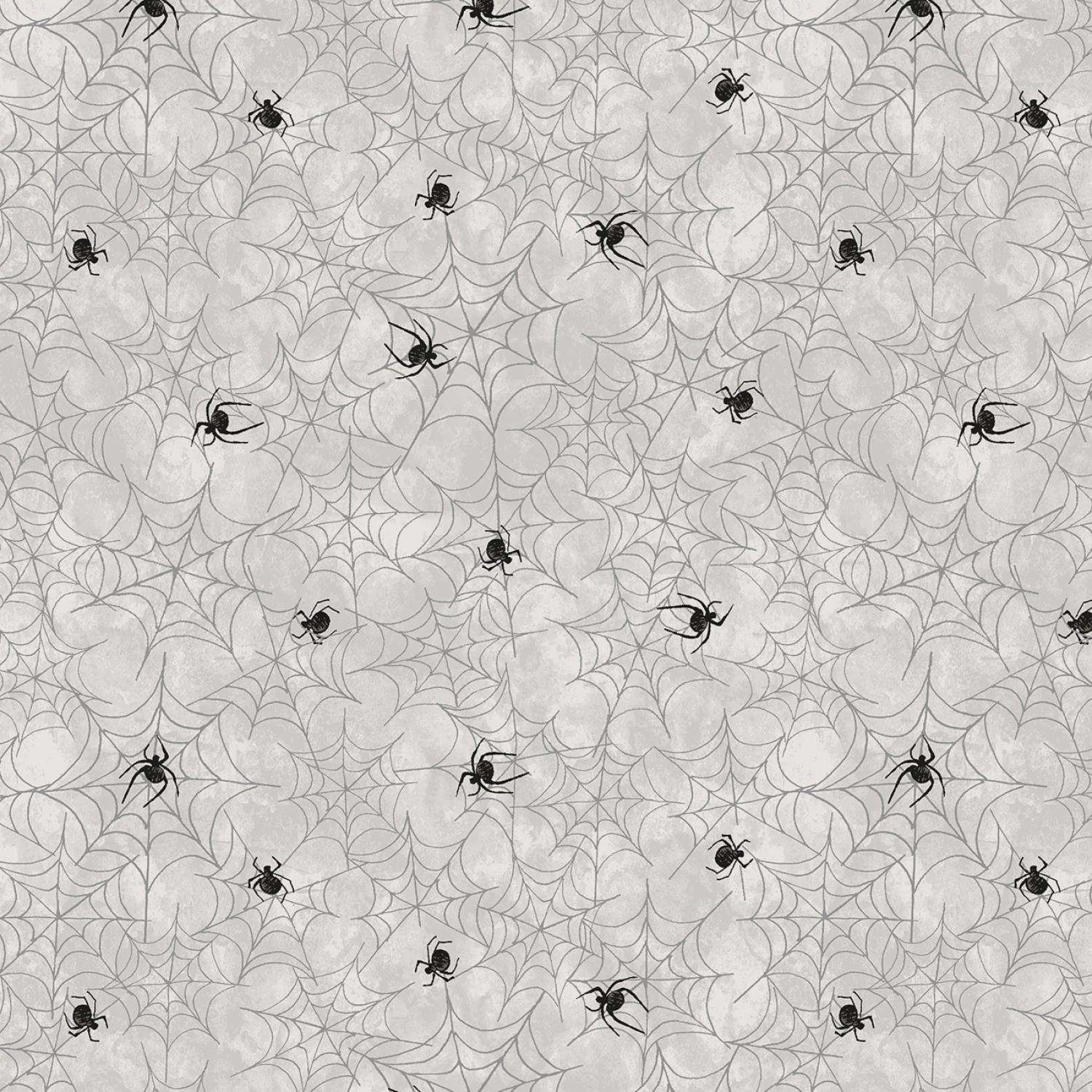 Halloween Fabric, Spider Webs, By The Yard, Windham Fabrics, Spooky Fabric, Quilting Crafting Sewing Cotton Novelty Fabric, Accent, #54448-2