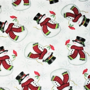 Snowman Fabric, Christmas Fabric, By The Yard, Holiday Fabric, Studio E, Quilting Sewing Crafting Fabric, Winter Fabric, Novelty Fabric,