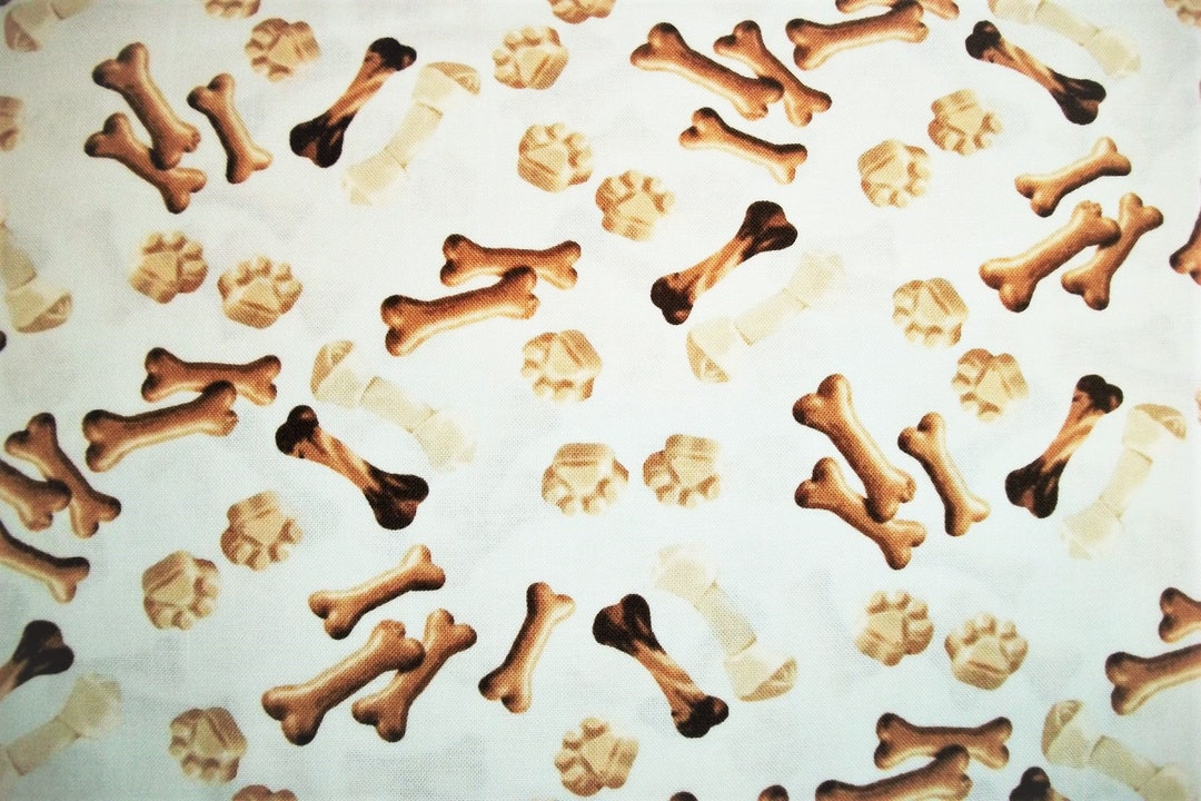 Dog Bone Fabric, Bone Fabric, by the Yard, Studio E Fabrics, Quilting