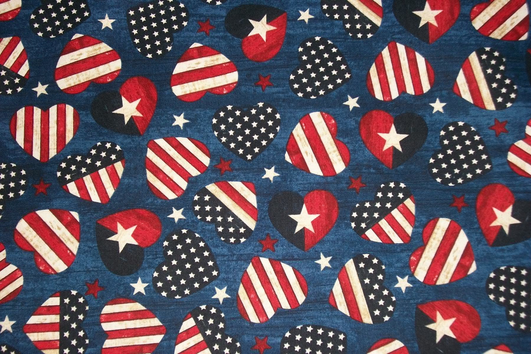 Patriotic Fabric Americana Fabric Flag Fabric by the Yard Etsy