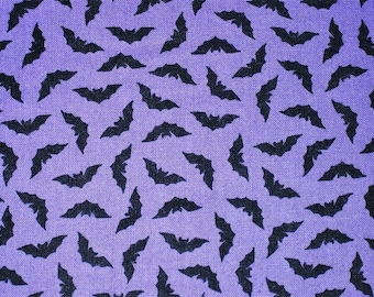 Halloween Fabric, Bat Fabric, Flying Bat Fabric, By The Yard, Maywood Studio, Quilting Crafting Sewing Fabric, Novelty Spooky Fabric