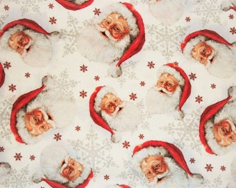 Santa Fabric, Christmas Fabric, By The Yard, Holiday Fabric, Riley Blake, Quilting Sewing Fabric, Winter Fabric, Novelty Fabric, St. Nick