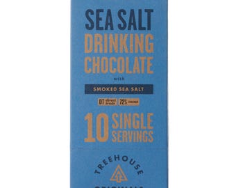 Smoked SeaSalt Hot Chocolate Organic Dark, Single Serving