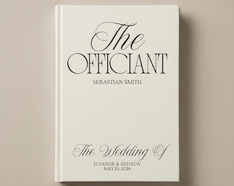 Personalized Officiant Book, Wedding Ceremony Book