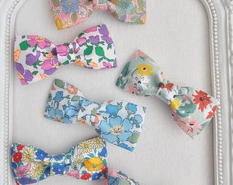 Liberty Fabric Bow Hair Clips - Structured Alligator Clip with Interfacing