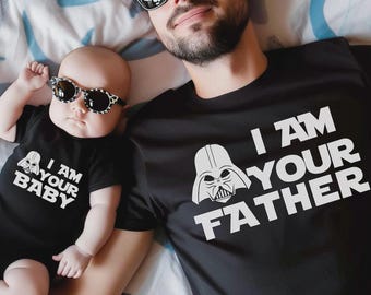 Soy tu bebé y soy tu padre - Conjunto de regalo a juego para padre y bebé, regalo para niño y niña, regalo para papá y bebé, primer día del padre