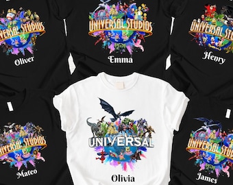 Custom Universal Studios Family Vacation Shirts – Personalized Any Text Name Tee