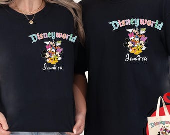 Personalized Mickey & friends My First Disney Trip 2026 shirts, Family trip vacation matching shirts, Disney World Disneyland shirt