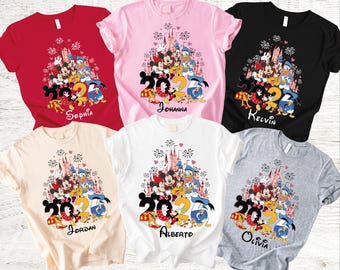 Camiseta personalizada de viaje a Disney 2026, camiseta a juego para viajes familiares, camiseta de Mickey y sus amigos de WDW Disneyworld, camisetas de vacaciones familiares