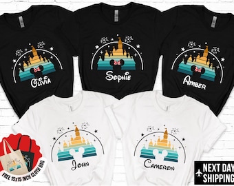 Custom Disney Castle Shirt, Matching Family Vacation Tees