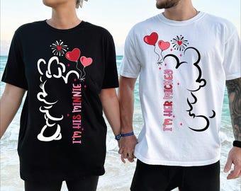 Camisetas a juego de pareja "Soy su Minnie, soy su Mickey", camisetas Disney Love Vacation